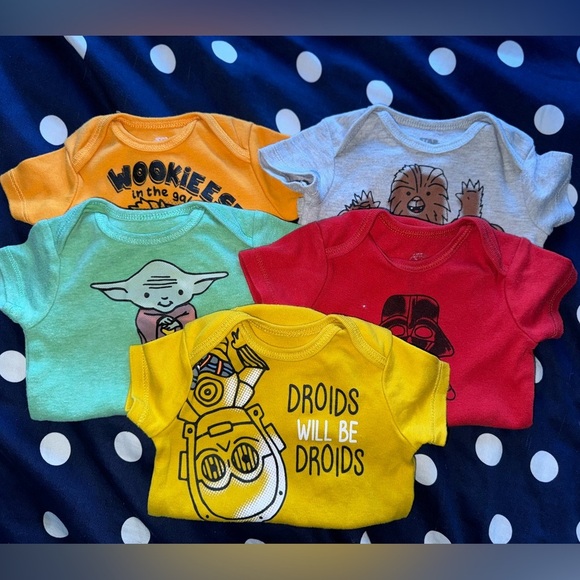 5 piece Star Wars Onesie Bundle 3-6 month - Picture 1 of 6